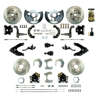 The Right Stuff® - Drum-to-Disc Drilled and Slotted Front and Rear Brake Conversion Kit
