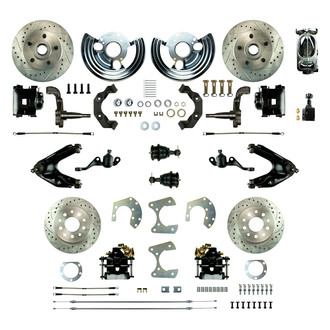 The Right Stuff® - Drum-to-Disc Drilled and Slotted Front and Rear Brake Conversion Kit