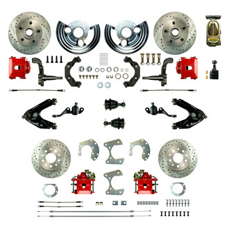 The Right Stuff® - Drum-to-Disc Drilled and Slotted Front and Rear Brake Conversion Kit