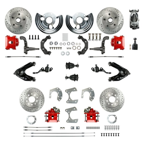  Right Stuff® - Drum-to-Disc Drilled and Slotted Front and Rear Brake Conversion Kit