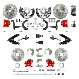 The Right Stuff® - Drum-to-Disc Drilled and Slotted Front and Rear Brake Conversion Kit