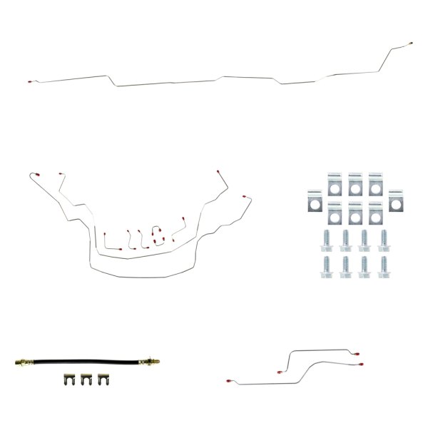 Right Stuff Detailing® XSM62H4 Front Conversion Brake Hydraulic Line Kit