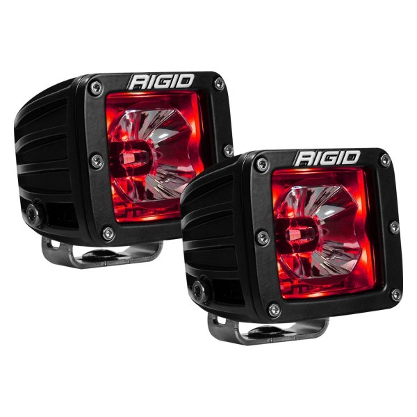 Rigid Industries® - Radiance Series 3"x3" 2x15W Broad Spot Beam LED Pod Lights with Red Backlight