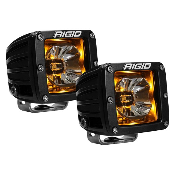 Rigid Industries® - Radiance Series 3"x3" 2x15W Broad Spot Beam LED Pod Lights with Amber Backlight