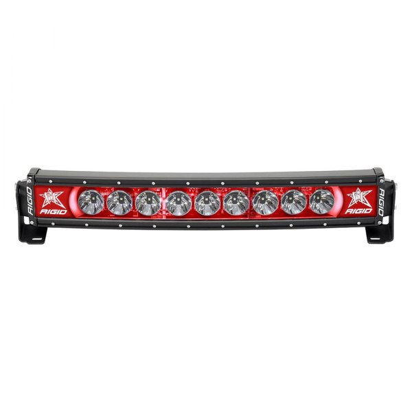 Rigid Industries® - Radiance Plus Radiance Plus 20" 92W Curved Combo Spot/Flood Beam LED Light Bar with Red Backlight LED Light Bar