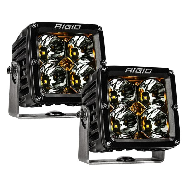 Rigid Industries® - Radiance Series 4"x4" 2x50W Broad Spot Beam LED Pod Lights with Amber Backlight
