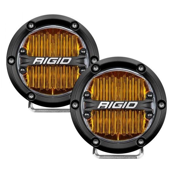 Rigid Industries® - 360-Series SAE 360-Series SAE 4" Round Fog Beam Amber LED Lights LED Lights