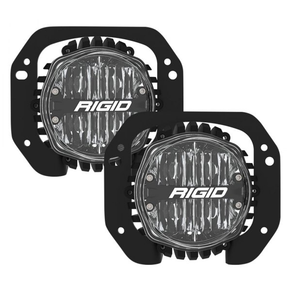 Rigid Industries® - Fog Light Location 360-Series SAE 4" Flood Beam LED Light Kit, Jeep Wrangler