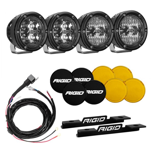 Rigid Industries® - A-Pillar 360-Series 4" Driving Beam and Spot Beam LED Light Kit