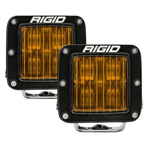 Rigid Industries® - D-Series Pro SAE 3"x3" 2x40W Cube Fog Beam Amber LED Lights