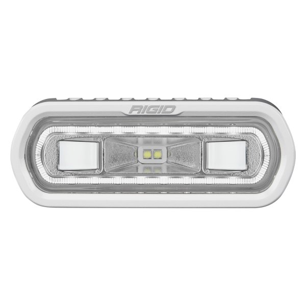 Rigid Industries® - SR-L Series 4.5"x1.5" 14W White Housing Wide Driving Beam LED Light with White Halo