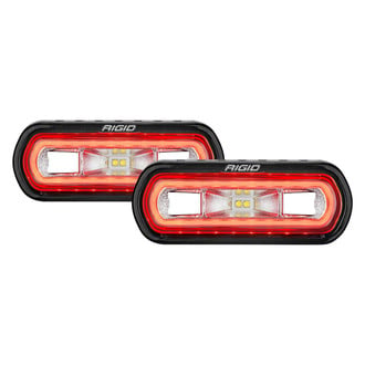 Rigid Industries® - SR-L Series 4.5"x1.5" 2x14W Rectangular Wide Driving Beam LED Lights with Red Halo