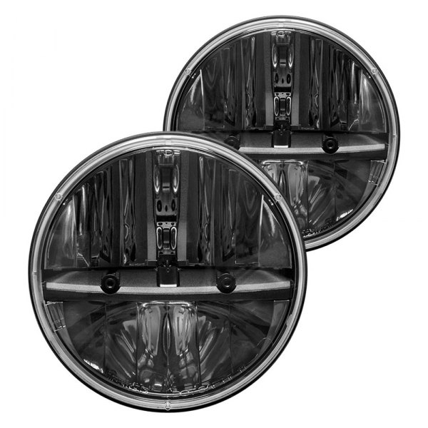 Rigid Industries® - 7" Round Black LED Headlights