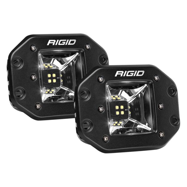 Rigid Industries® - Radiance Series Flush Mount 3"x3" 2x30W Scene Beam LED Lights with White Backlight
