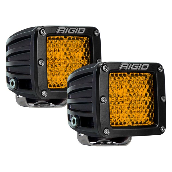 Rigid Industries® - D-Series 3"x3" 2x30W Diffused Beam Amber LED Lights