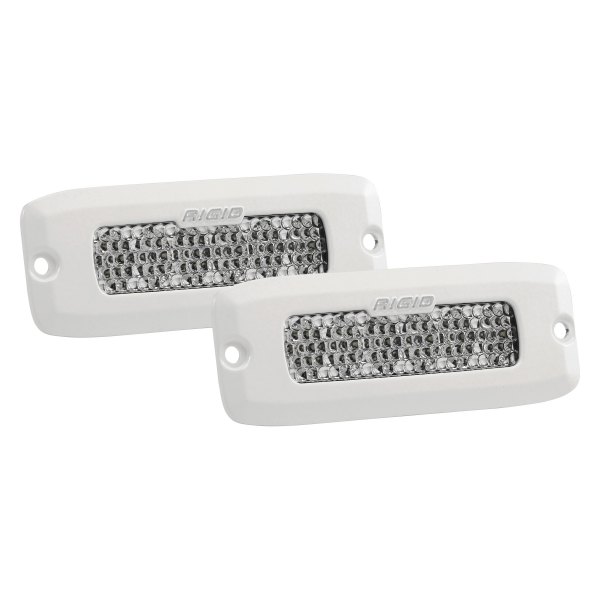 Rigid Industries® - SR-Q Series Pro Flush Mount 2"x6" 2x37W White Housing Diffused Beam LED Lights