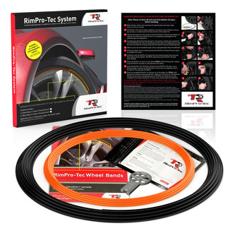 RimPro-Tec® - Wheelbands™ 13 to 22" Orange Insert and Black Track Wheel Protection Kit