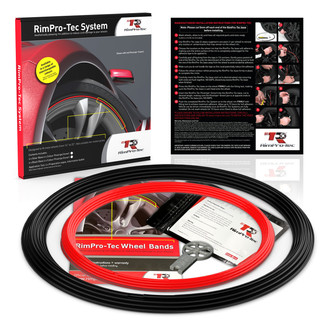 RimPro-Tec® - Wheelbands™ 13 to 22" Red Insert and Black Track Wheel Protection Kit