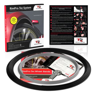 RimPro-Tec® - Wheelbands™ 13 to 22" Silver Insert and Black Track Wheel Protection Kit