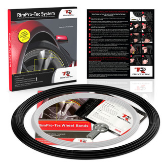 RimPro-Tec® - Wheelbands™ 13 to 22" White Insert and Black Track Wheel Protection Kit