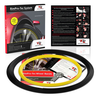 RimPro-Tec® - Wheelbands™ 13 to 22" Yellow Insert and Black Track Wheel Protection Kit