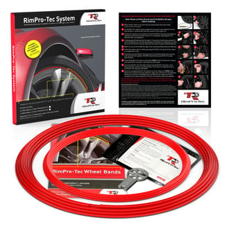 RimPro-Tec® - Wheelbands™ 13 to 22" Red Insert and Red Track Wheel Protection Kit