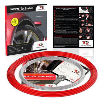 RimPro-Tec® - Wheelbands™ 13 to 22" Silver Insert and Red Track Wheel Protection Kit