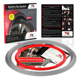 RimPro-Tec® - Wheelbands™ 13 to 22" Red Insert and Silver Track Wheel Protection Kit