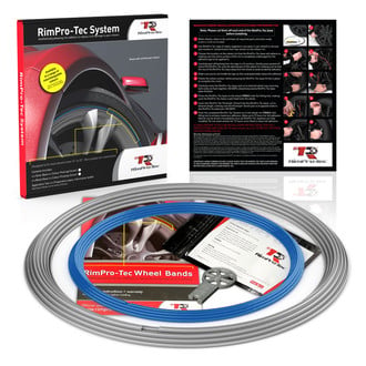 RimPro-Tec® - Wheelbands™ 13 to 22" Sky Blue Insert and Silver Track Wheel Protection Kit
