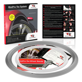 RimPro-Tec® - Wheelbands™ 13 to 22" White Insert and Silver Track Wheel Protection Kit
