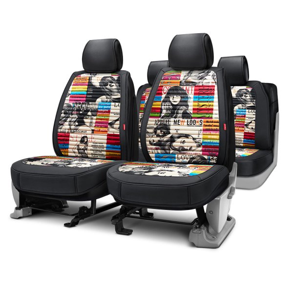 Rixxu™ - Designer Series Black Seat Covers with Couture Pattern