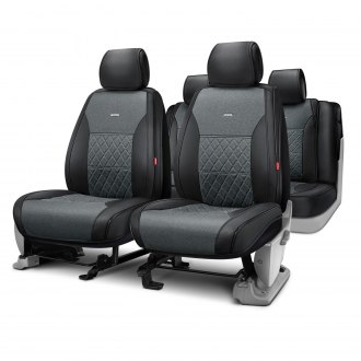 Luxury GREY/BLACK Leather Look Car Seat Covers Mercedes M Class Full Set 