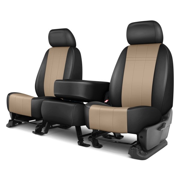 Rixxu™ - Forma Series 1st Row Black & Beige Custom Seat Covers