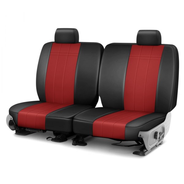 Rixxu™ TY483-02LB-RIX - Forma Series 3rd Row Black & Red Custom Seat Covers