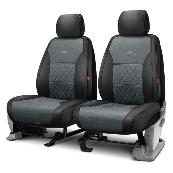 Rixxu™ - Diamond Series Dark Gray Seat Covers with Black Sides