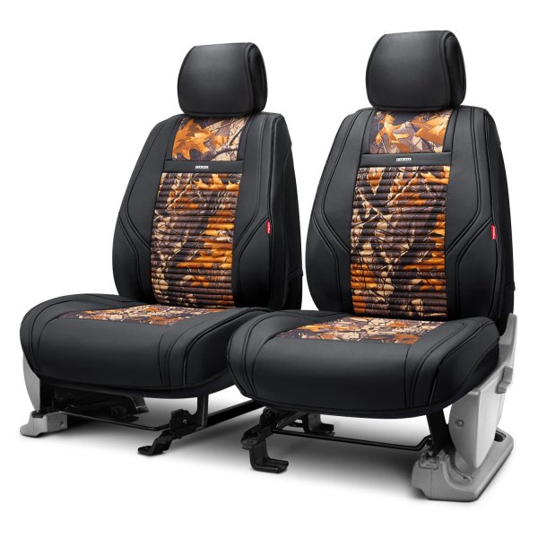 Rixxu™ - Camo Series 1st Row Brown Camo Seat Covers with Black Sides