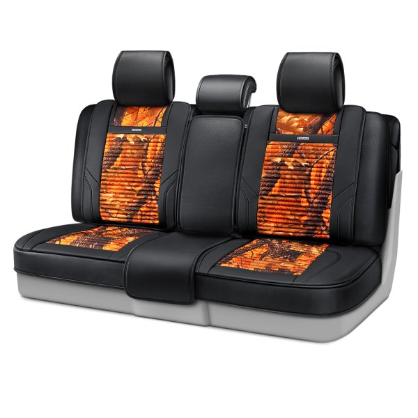 Rixxu™ - Camo Series 2nd Row Orange Camo Seat Cover with Black Sides