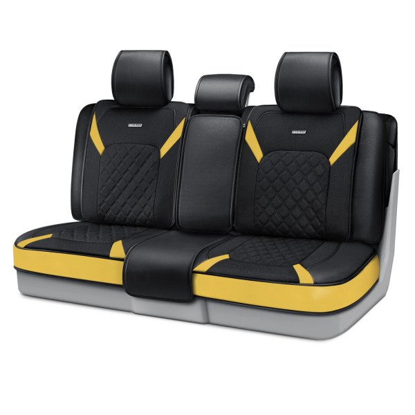 Rixxu™ - Forza Series 2nd Row Black Seat Cover with Yellow Accents