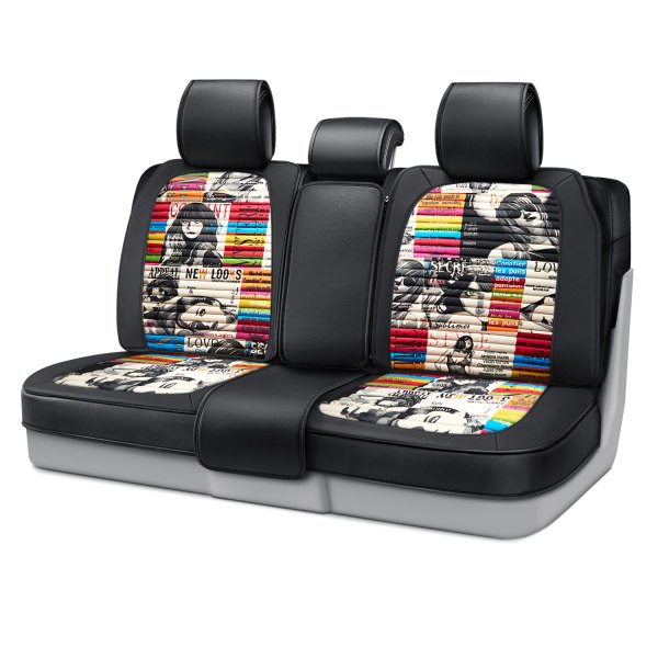 Rixxu™ - Designer Series 2nd Row Black Seat Cover with Couture Pattern