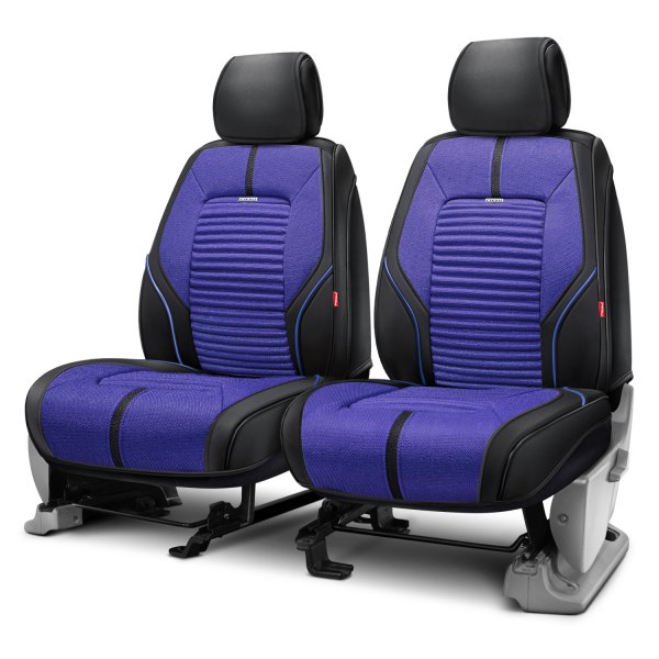 Rixxu™ - Super Sport Series 1st Row Blue Seat Covers with Black Sides