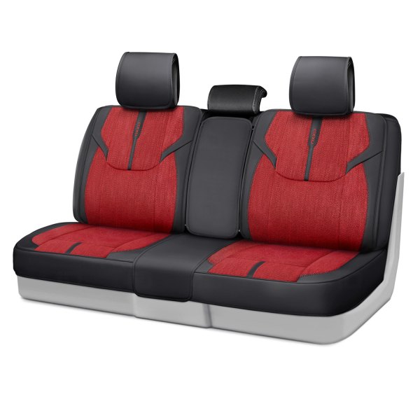 Rixxu™ - Bianco Series 2nd Row Black/Red Seat Cover with Black Accents