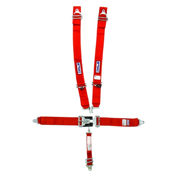 RJS® - 5-Point Latch and Link Harness System with 2" Submarine belt, Red