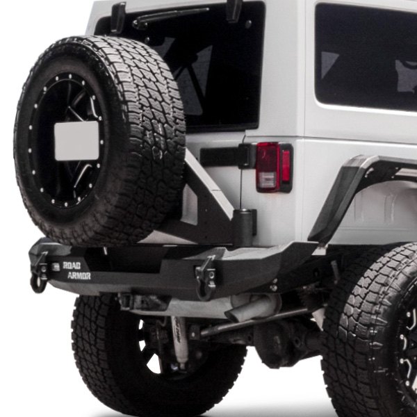 Road Armor® - Stealth Series Mid Width Rear HD Black Powder Coated Bumper 