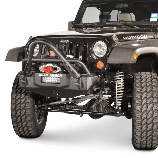 Road Armor® - Stealth Series Stubby Front HD Black Powder Coated Bumper