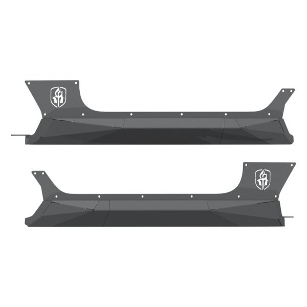 Road Armor® - Defender Series Satin Black Steel Rocker Panels