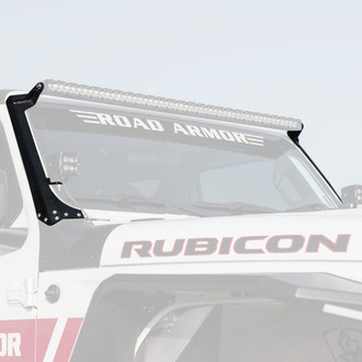 Road Armor® - Stealth A-Pillar and Windshield Frame Mounts for 50" LED Light Bar and 2 up to 3" Lights