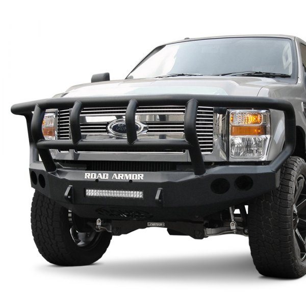 Road Armor® - Stealth Series Full Width Front HD Black Powder Coated Bumper 