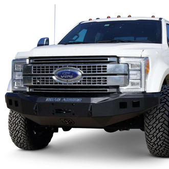 Road Armor® - Stealth Series Full Width Black Powder Coated Front Winch HD Bumper