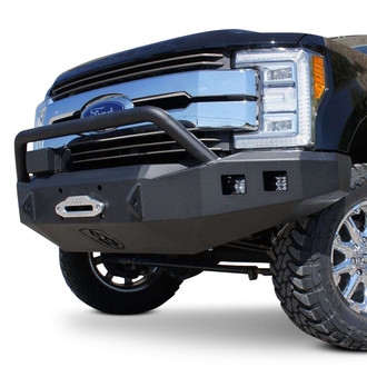 Road Armor® - Stealth Full Width Front Winch HD Bumper with Hoop