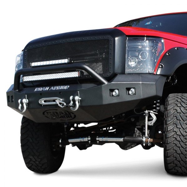 Road Armor® - Stealth Series Full Width Front HD Black Powder Coated Bumper 